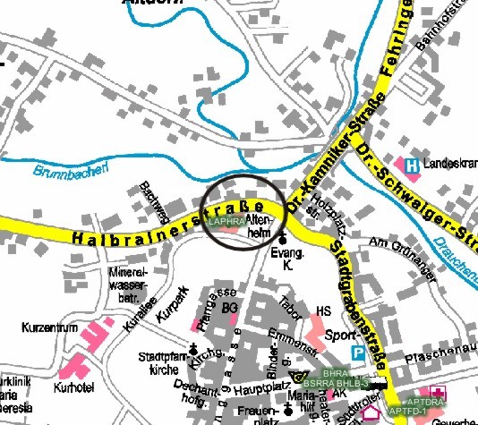 Lageplan: Pflegezentrum Bad Radkersburg - Gesundheitsserver - Land