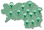 Standorte der Pflegedrehscheiben Land Steiermark © Land Steiermark Standorte der Pflegedrehscheiben Land Steiermark © Land Steiermark